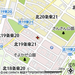 ローソン札幌北１９東二十一丁目店周辺の地図