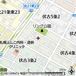 北海道札幌市東区伏古４条2丁目周辺の地図