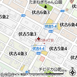 北海道札幌市東区伏古５条周辺の地図