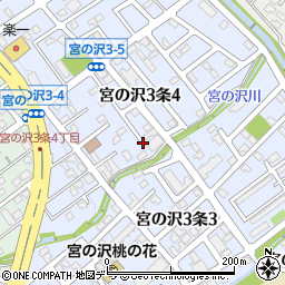 北海道札幌市西区宮の沢３条周辺の地図