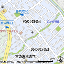 北海道札幌市西区宮の沢３条周辺の地図