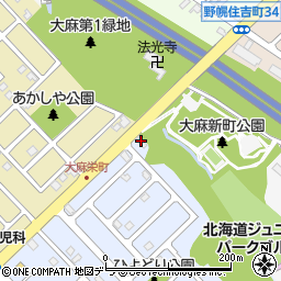 北海道江別市大麻新町35-1周辺の地図