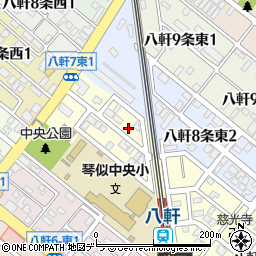北海道札幌市西区八軒７条東1丁目3周辺の地図