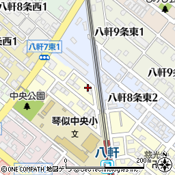 北海道札幌市西区八軒７条東1丁目3-19周辺の地図