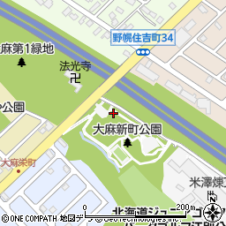 北海道江別市元野幌305周辺の地図