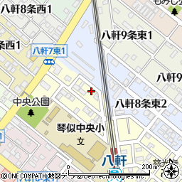 北海道札幌市西区八軒７条東1丁目3-18周辺の地図