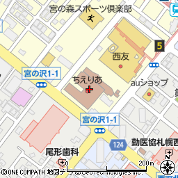 札幌市宮の沢若者活動センター体育室周辺の地図