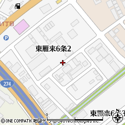 北海道札幌市東区東雁来６条周辺の地図
