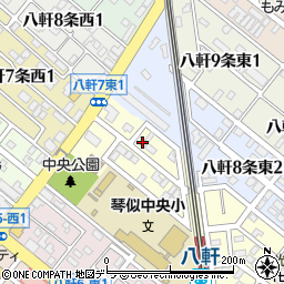 北海道札幌市西区八軒７条東1丁目3-9周辺の地図