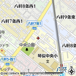 北海道札幌市西区八軒７条東1丁目1-18周辺の地図
