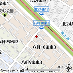 北海道札幌市西区八軒１０条東周辺の地図