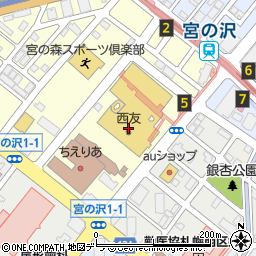 西友宮の沢店周辺の地図