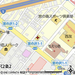 洋服の青山札幌宮の沢店周辺の地図