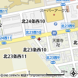 カーコンビニ倶楽部 北24条店周辺の地図