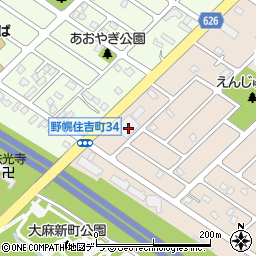 旭川ガス株式会社　江別支社周辺の地図