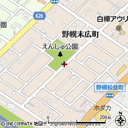 北海道江別市野幌末広町周辺の地図