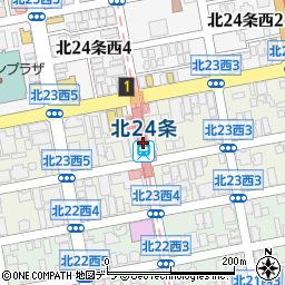 ゆうちょ銀行南北線北二十四条駅内出張所 ＡＴＭ周辺の地図