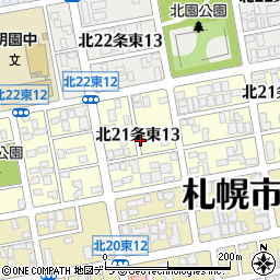 北海道札幌市東区北２１条東周辺の地図