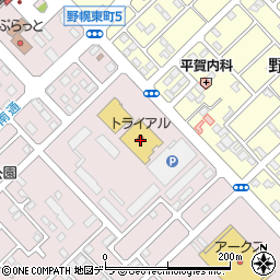 スーパーセンタートライアル野幌店周辺の地図