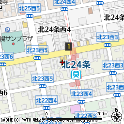 ゲオ札幌北２４条駅前店周辺の地図