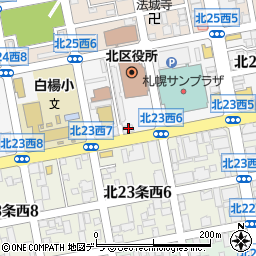 空知信用金庫札幌北支店周辺の地図
