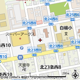 ＮＴＴ東日本北２４条社員宿舎１号棟周辺の地図