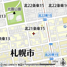 北海道札幌市東区北２１条東15丁目2周辺の地図