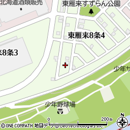 北海道札幌市東区東雁来８条4丁目2周辺の地図