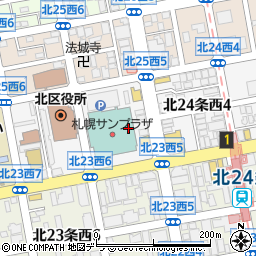 札幌サンプラザ　コンサートホール周辺の地図
