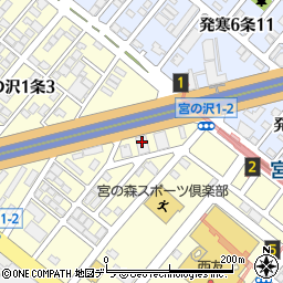 丸大食品株式会社　札幌営業所周辺の地図