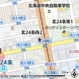 セブンイレブン札幌北２４条店周辺の地図