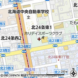 ホリデイスポーツクラブ札幌北二十四条店周辺の地図