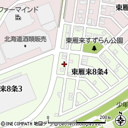 北海道札幌市東区東雁来８条4丁目8周辺の地図