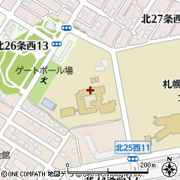 北海道札幌聾学校周辺の地図