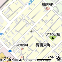 北海道江別市野幌東町24-14周辺の地図