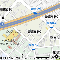 北海道札幌市西区発寒８条9丁目周辺の地図