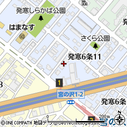 札幌市交通局高速電車　宮の沢変電所周辺の地図