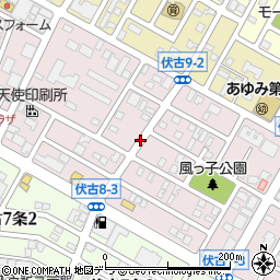 北海道札幌市東区伏古８条周辺の地図