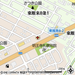 札幌日産くるまるく雁来周辺の地図