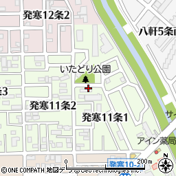 北海道札幌市西区発寒１１条周辺の地図