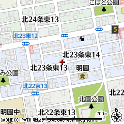北海道札幌市東区北２３条東周辺の地図
