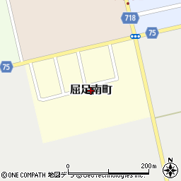 北海道新得町（上川郡）屈足南町周辺の地図