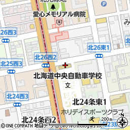北海道中央自動車学校北２５条周辺の地図
