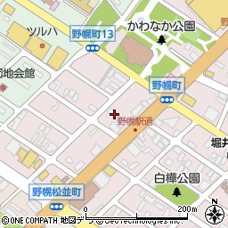 北海道江別市野幌町76-12周辺の地図