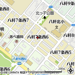 北海道札幌市西区八軒７条西周辺の地図