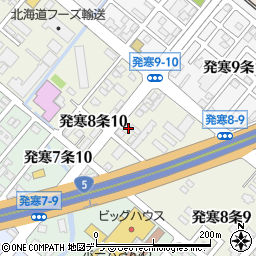 北海道札幌市西区発寒８条10丁目周辺の地図