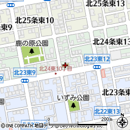 ローソン札幌北２４東十二丁目店周辺の地図