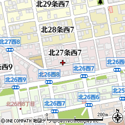 北海道札幌市北区北２７条西7丁目周辺の地図