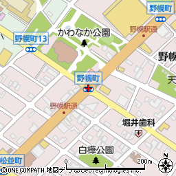 野幌町周辺の地図