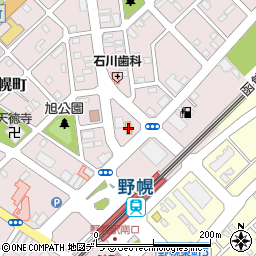 ファミリーマート野幌駅前店周辺の地図